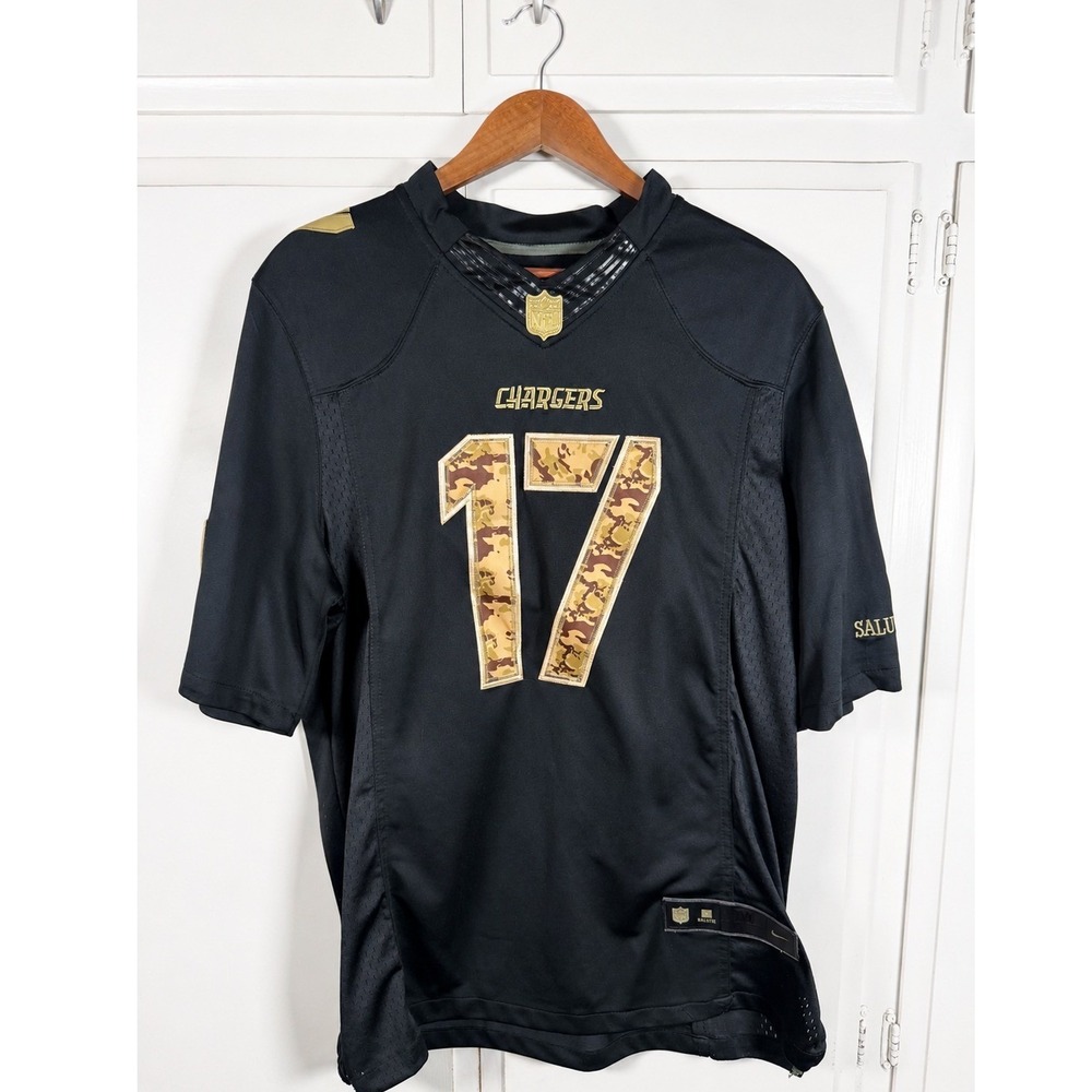 Nike Philip Rivers Chargers Salute to Service Jersey Black Camo 17 Mens Medium